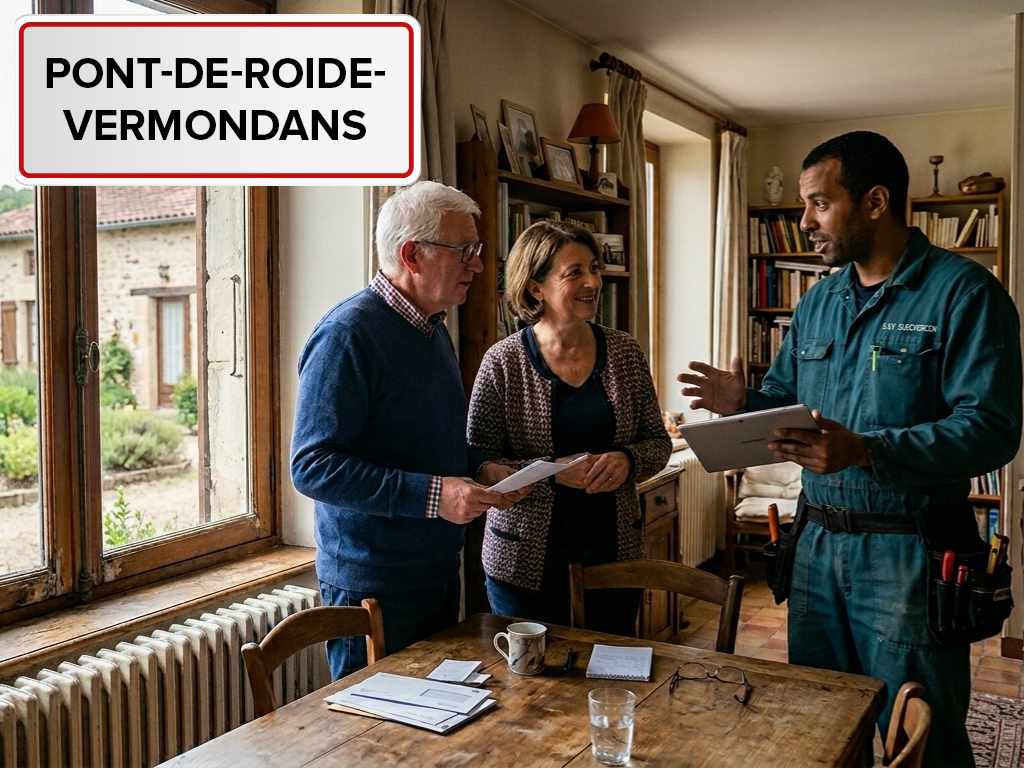 Installation de pompe à chaleur à Pont-de-Roide-Vermondans (25150) dans le Doubs